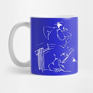 Cricket Player Illustration Mug